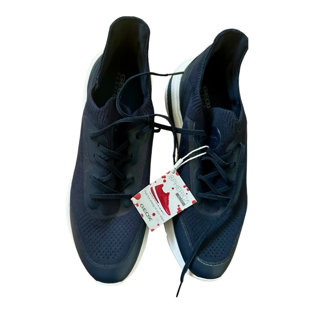 Geox  Spherica Women’s Navy Blue  & White Sneakers Size 9